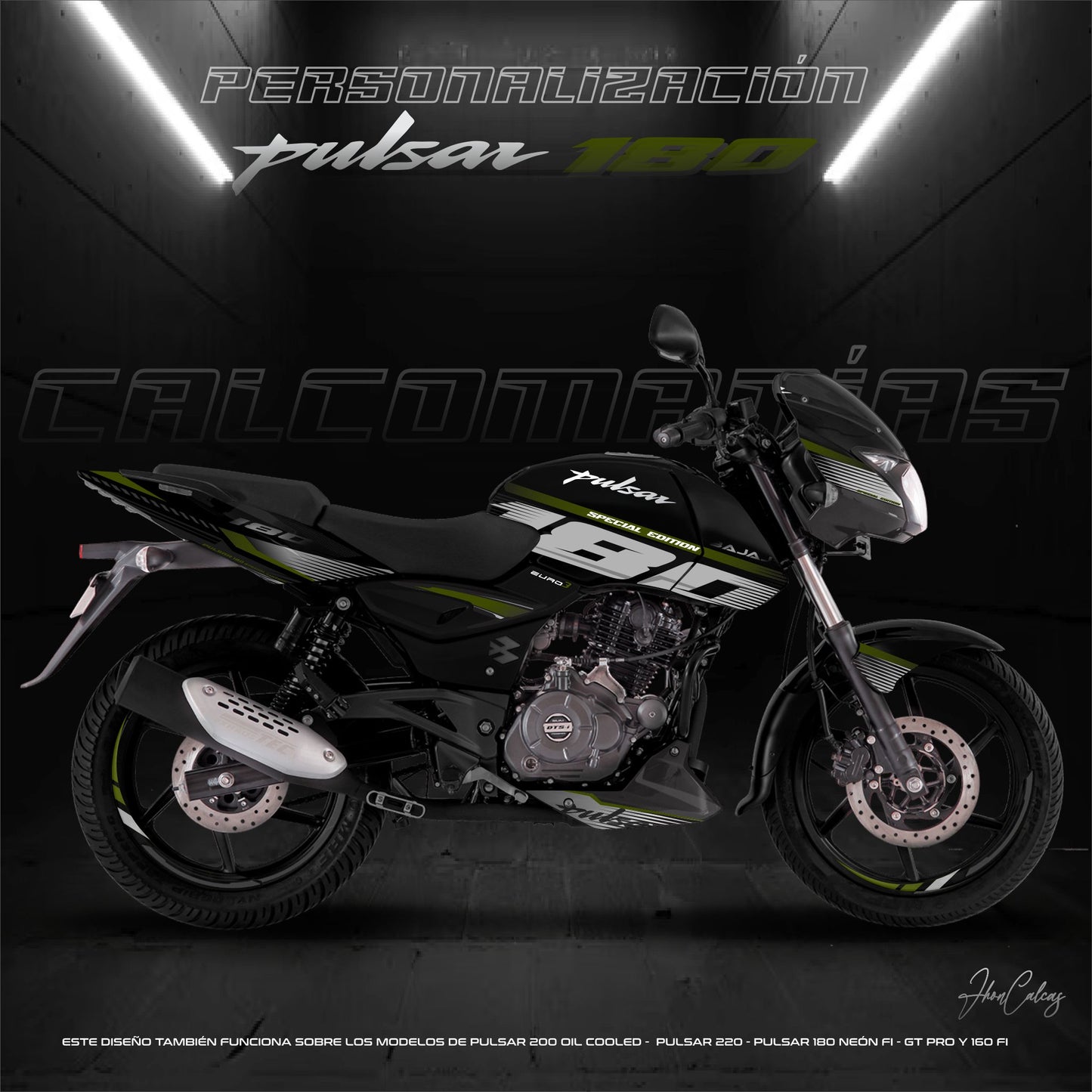 PERSONALIZADO PULSAR 180 MOTO NEGRA