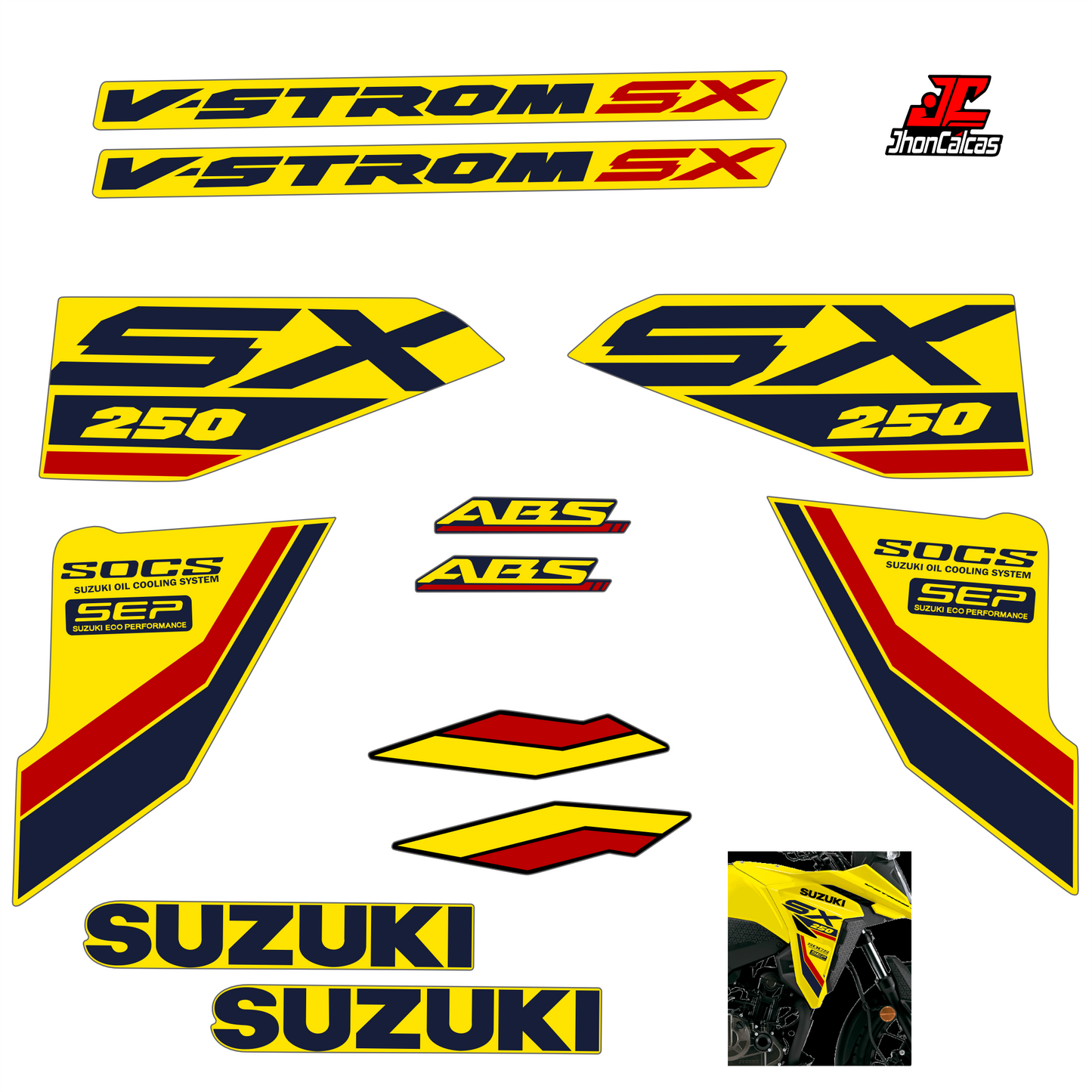 CALCAS VSTROM SX 250 2026- MOTO AMARILLA